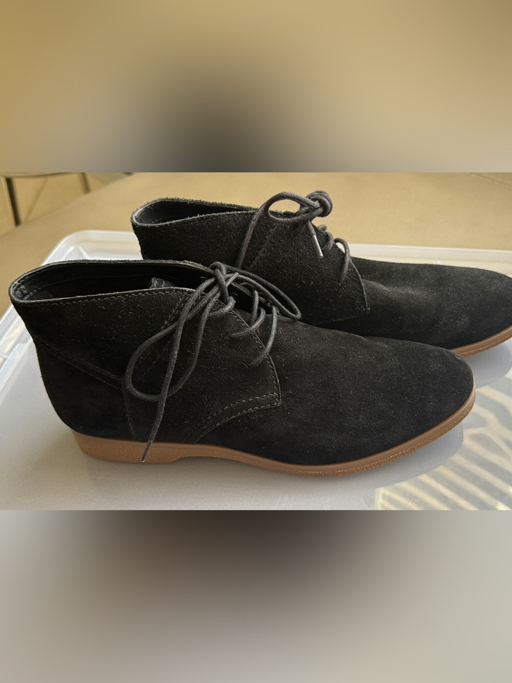 Franco Sarto Black Suede Ankle Booties
